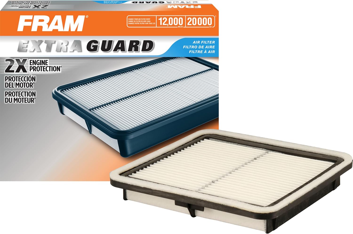 FRAM Extra Guard CA9997 Replacement Engine Air Filter for Select Subaru Models, Provides Up to 12 Months or 12,000 Miles Filter Protection