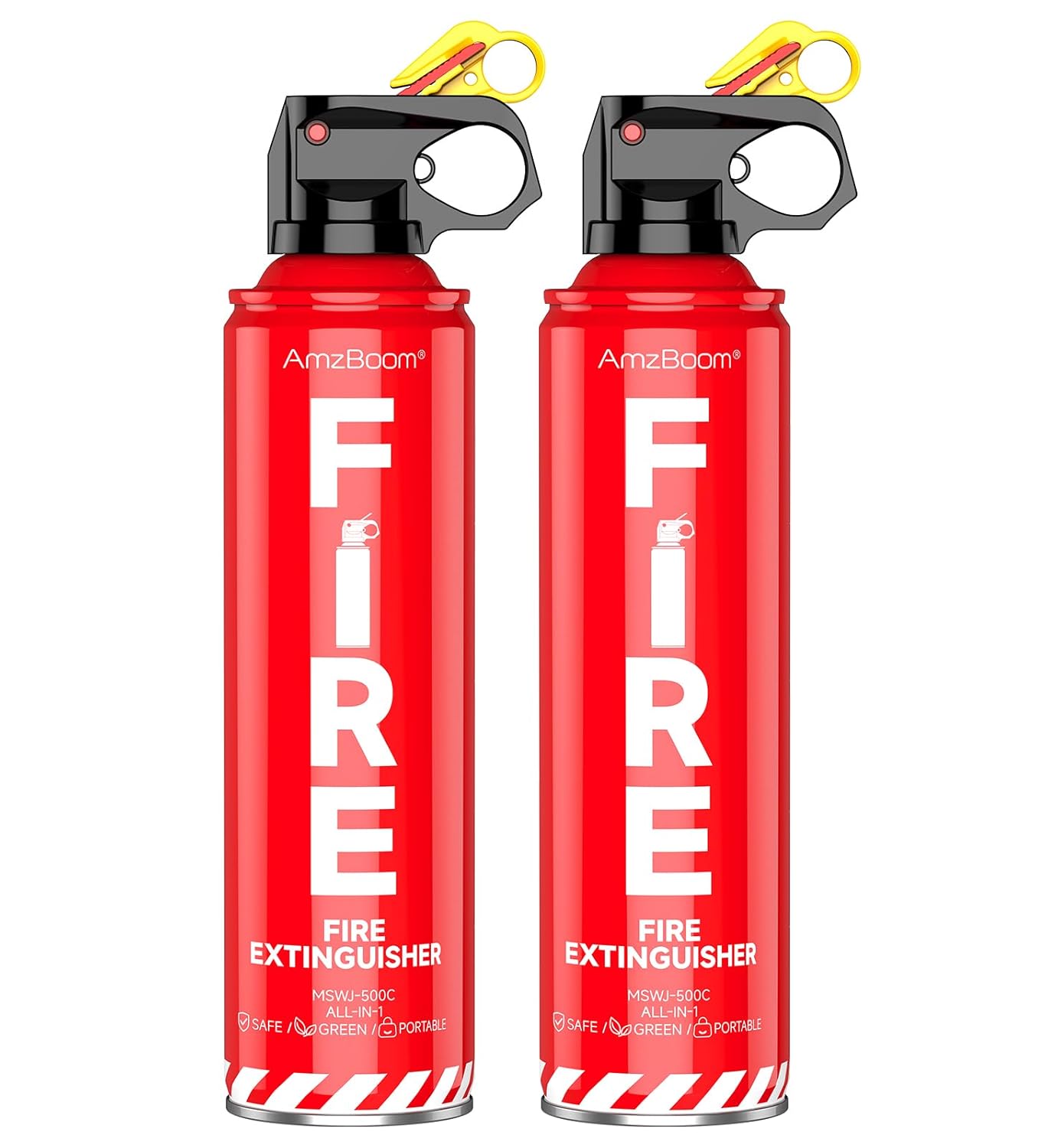 2-Pack Fire Extinguisher for Home, Kitchen, Car, and Grill with Mounting Bracket– Extinguishing Spray, Compact A, B, C, K – Eco-Friendly, Prevents Reignition.