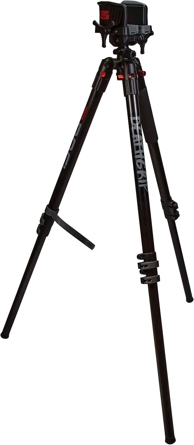BOG DeathGrip Aluminum Tripod with Durable Frame, Lightweight, Stable Design, Bubble Level, Adjustable Legs, Shooting Rest, and Hands-Free Operation for Hunting, Shooting, and Outdoors