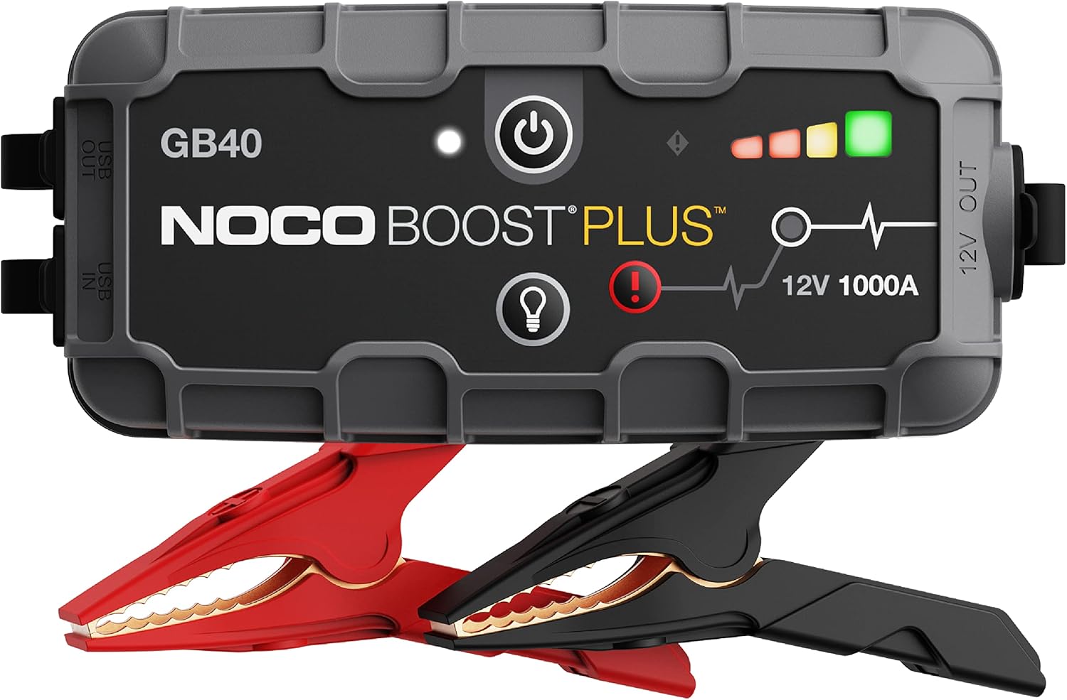 NOCO Boost GB40: 1000A UltraSafe Jump Starter β 12V Lithium Battery Booster Pack, Portable Jump Box, Power Bank & Jumper Cables - for 6.0L Gas and 3.0L Diesel Engines