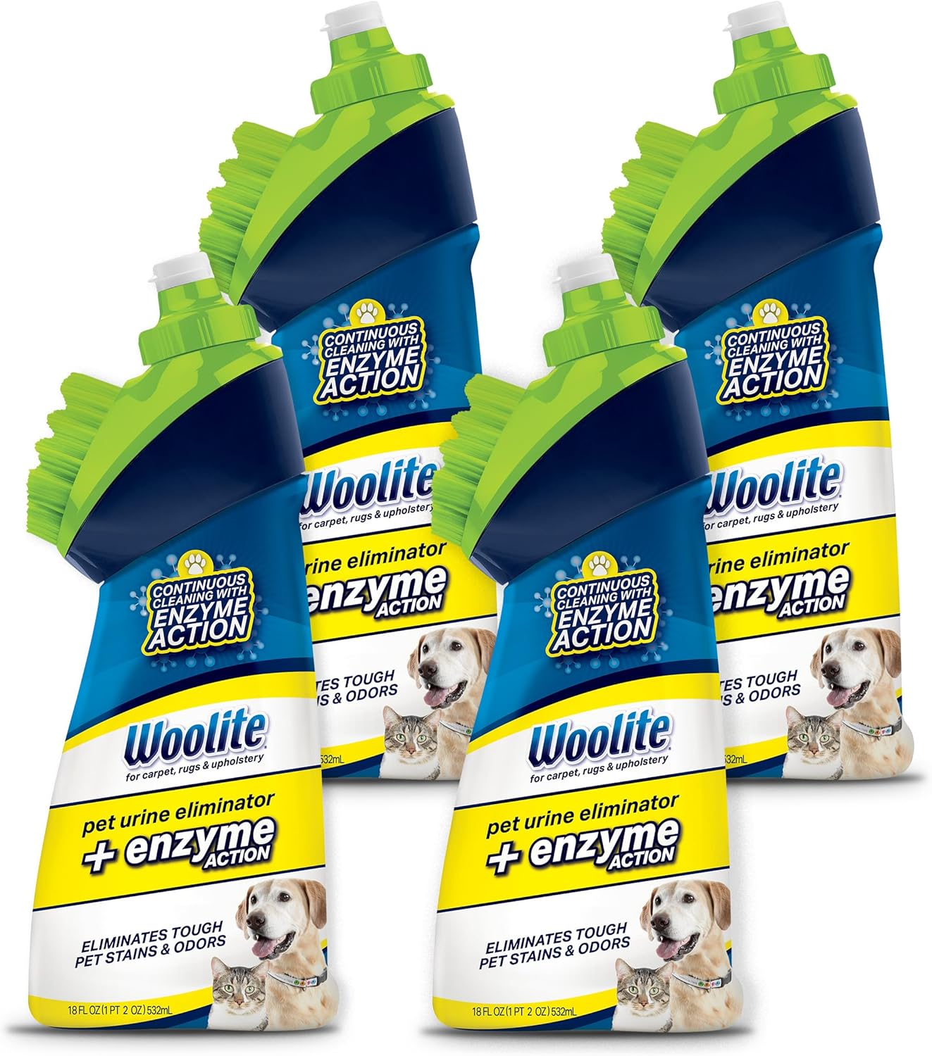 BISSELL Woolite Pet Urine Eliminator with BrushHead, 4PK, 3773L