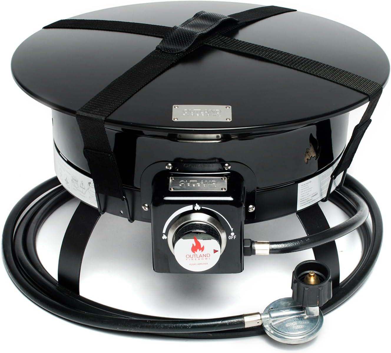 Outland Living Series 401 44-Inch Outdoor Propane Gas Fire Pit Table, Brown/Rectangular/Bronze - Includes All Weather Cover, Lava Rocks, and Auto-Ignition