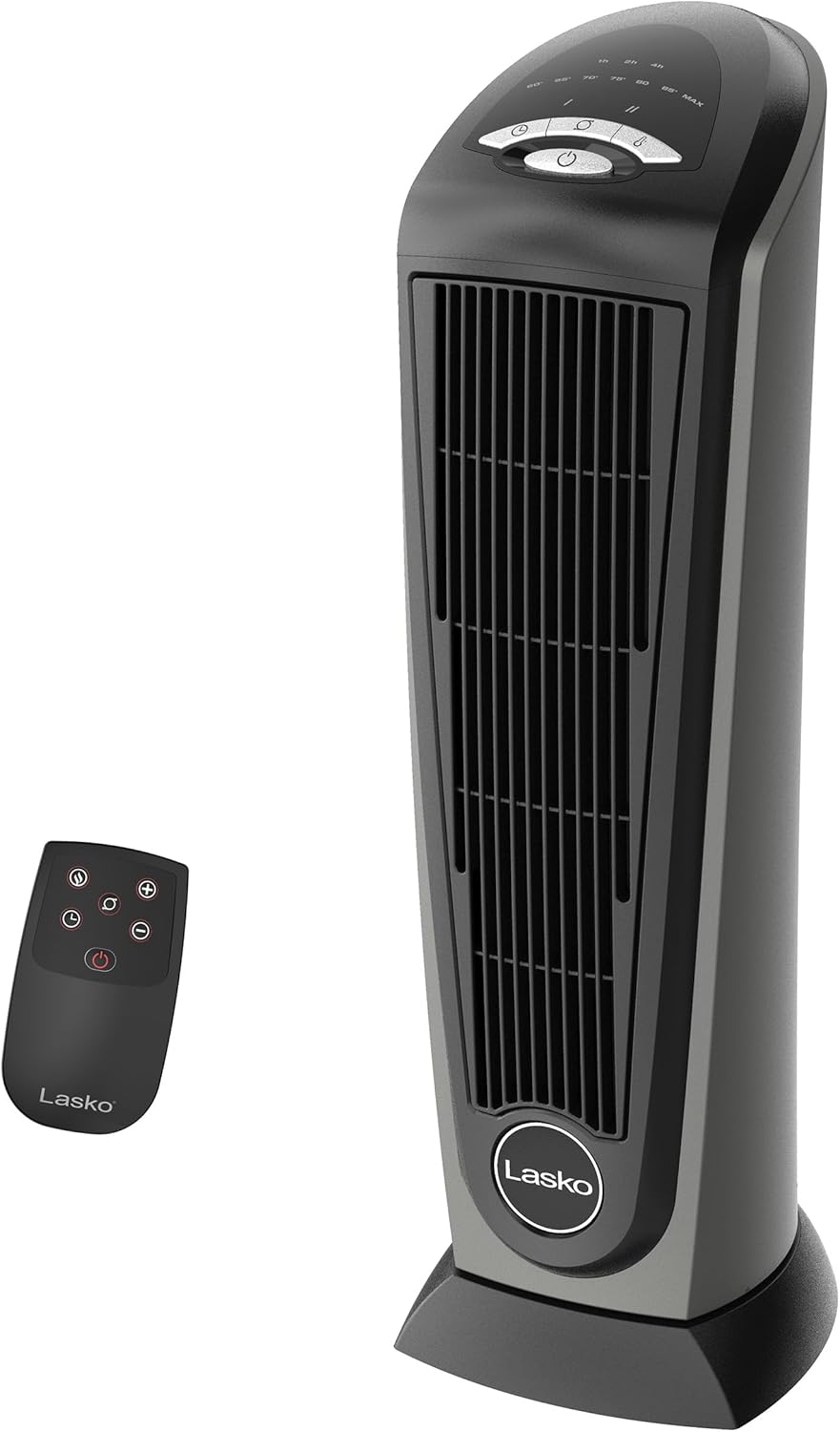Lasko 1500W Ceramic Tower Space Heater with Remote, Thermostat, Timer & Widespread Oscillation, Portable Electric Heater for Indoor Use, Bedroom & Living Room, 751320