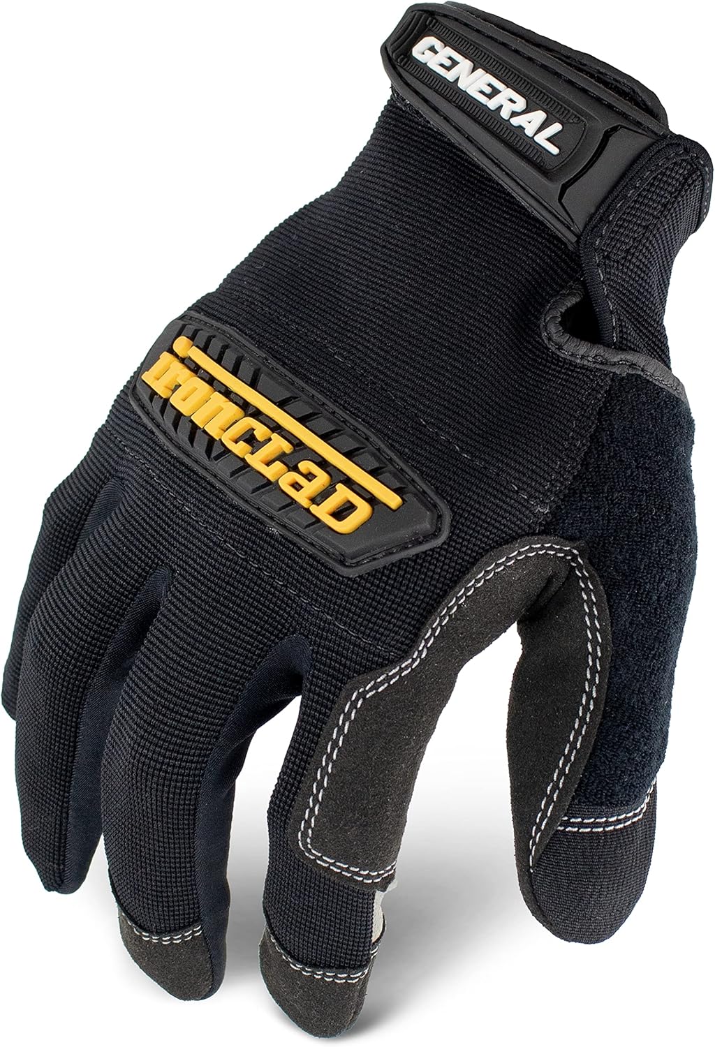 Ironclad General Utility Work Gloves GUG, All-Purpose, Performance Fit, Durable, Machine Washable (1 Pair) Black